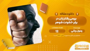 مقاله بررسی رفتار زنان در برابر خشونت شوهر رسول ربّانی
